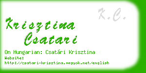krisztina csatari business card